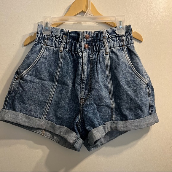 Abercrombie and fit h 80s paper bag jean short size 32 - Picture 2 of 9